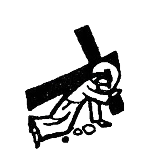 Tretja postaja - Jezus pade prvič pod križem